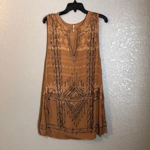 Tan sequin party dress